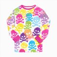 thumbnail image 6 of NOLDARES Toddler Girls Boys Halloween Pajamas Set Kids Pumpkin Print Sleepwear Pjs Long Sleeve 2pcs Soft Jammies(Yellow,6-7 Y), 6 of 9