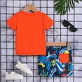 thumbnail image 4 of Toddler Boys Short Sleeve Cartoon Prints T Shirt Tops Shorts Kids Summer Outfits Baby Boy 1st Birthday Outfits, 4 of 8