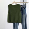 thumbnail image 4 of Women's Plus Size Vest Cozy V-Neck Knit Button Down Sleeveless Casual Sweater Vest for Layering & Daily Wear, 4 of 9