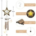 thumbnail image 2 of Star Solar Wind Chimes, Outdoor Sympathy Wind Chimes, Star Glass Ball Wind Chimes, Hanging Decor Mom Memorial Gifts for Grandma Patio Yard Christmas Decorations, 2 of 9