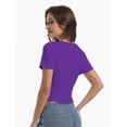 thumbnail image 3 of Women's Basic Scoop Neck Crop Tops Short Sleeve Tops, 3 of 4