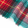 thumbnail image 3 of Flannel Brushed Hypoallergenic Cotton Tartan Plaid Geometric #14 Yarn Dyed Fabric By The Yard To Sew Apparel, Accessories, & Décor - Red / White / Teal (10 Yards), 3 of 4
