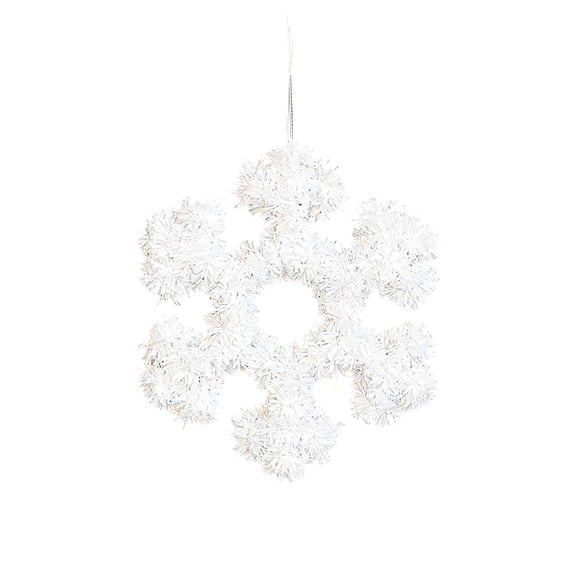 3 PCS Christmas Tree Ornaments White Metallic Foil Snowflake Hanging Ornaments for Winter Wonderland Christmas Tree Decorations