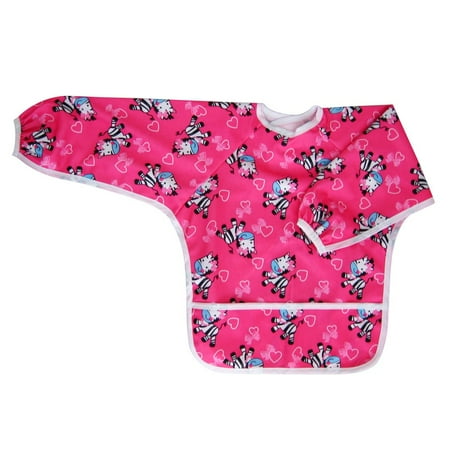 Childs Paint Smock Ecoable Art Smock for Kids - Long Sleeve Bib or Paint Smock for Kids (Large 4-6 Years, Zebra) ()
