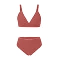 thumbnail image 4 of XIYON Bikini Sets For Women V Neck High Waisted Swimsuits Two Piece Bathing Suit Beach Vacation 2026, 4 of 5