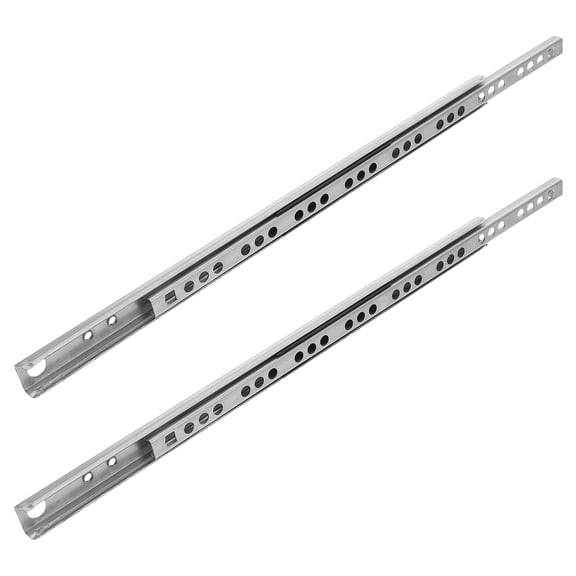 ETHZZLE 2Pcs Small Silver Drawer Slides for Cabinet Furniture and Dresser Drawers with Frictionless Operation