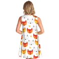 thumbnail image 2 of Bixox Cute Fox with Heart Print Women's Sleeveless A-Line Dress with Pockets, Casual Knee-Length Tank Dress for Summer-XX-Large, 2 of 7