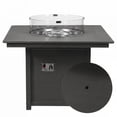 thumbnail image 2 of WestinTrends Helios Modern Outdoor Patio Propane 42" Square Fire Pit Table (Rocks Not Included), Gray, 2 of 14