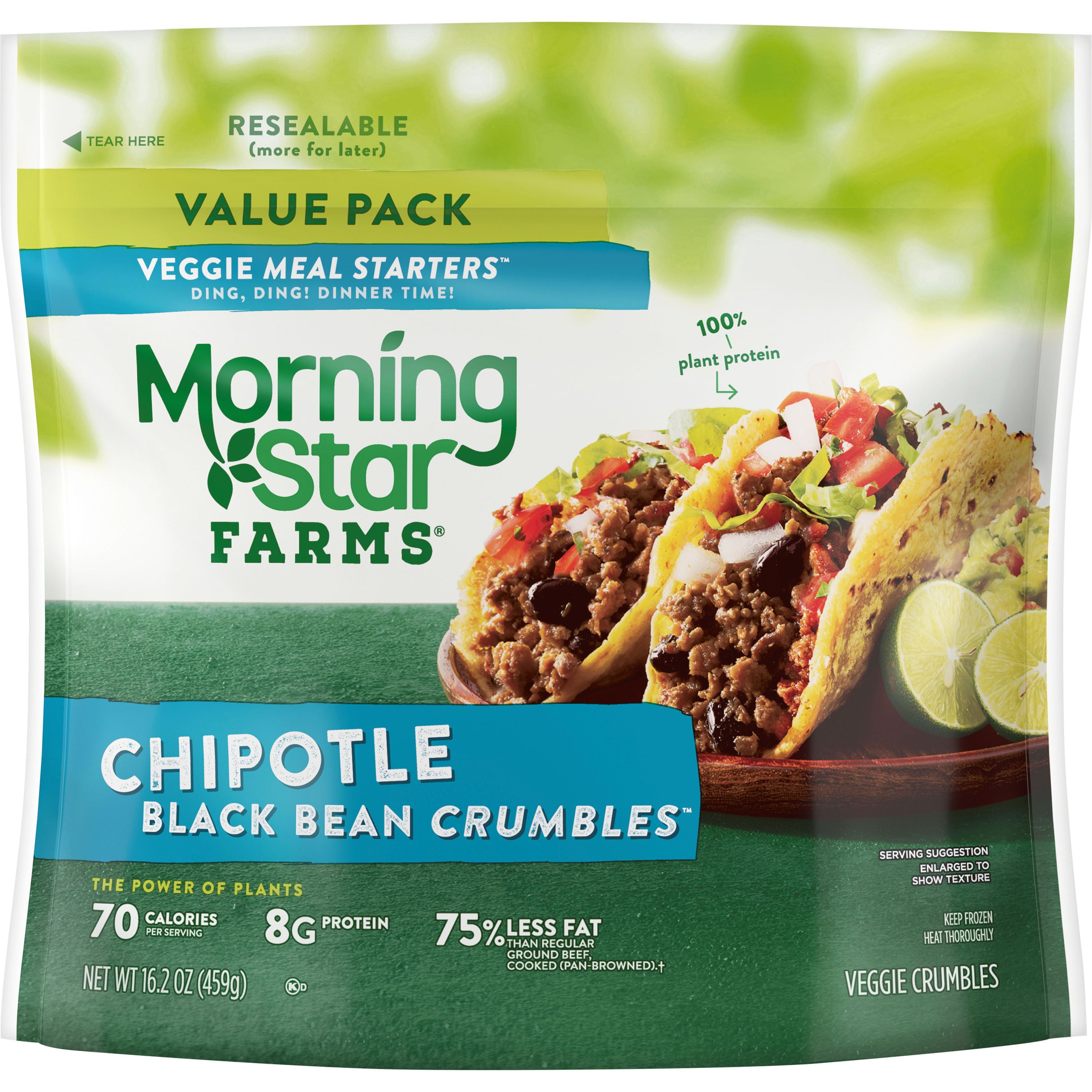MorningStar Farms Crumbles, Plant Based Protein Vegan Meat