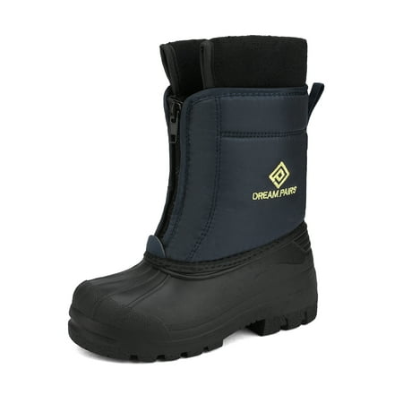 

Dream Pairs Boys Girls Kids Warm Waterproof Snow Boots Winter Outdoor Snow Boots KSTAR NAVY/YELLOW Size 10