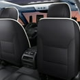 thumbnail image 3 of Tuqiang Car Seat Covers Leather Full Set for toyota for RAV4 2006-2012 Car Seat Covers - Full 5-Seat Leather Set, Waterproof Black and White, 3 of 7
