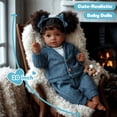 thumbnail image 4 of Muñeca Reborn JIZHI Black Girl, 50 cm, realista, con caja de regalo, 4 of 9