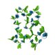 thumbnail image 5 of Guirnalda de girasol artificial de 18 cabezas, simulación de flores, vid, colgante de pared, plástico, flor falsa, ratán, azul oscuro seitruly HA8325-05B, 5 of 6