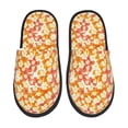 thumbnail image 2 of KLL Orchids Flowers Slippers for Women Men House Slip on Indoor Outdoor Bedroom Furry Fleece Lined Ladies Comfy Anti-Skid Rubber Hard Sole-Large, 2 of 8