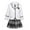 White, variant on iiniim Girls School Uniforms Suit Jacket Coat Tops with Shirts Pleated Skirt Anime Sailor Clothings Size 4-14 White 8-10