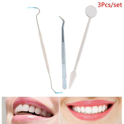 Datingday 3pcs/set Teeth Tartar Scraper Mouth Mirror Dentists Pick
