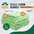 thumbnail image 2 of Green Orange 50" x 60" Fleece Throw Blanket in Stylish Gift Box, Avocado Green Color - Soft, Lightweight Plush Throw for Women, Men & Kids, 2 of 7