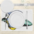 thumbnail image 3 of Ambesonne Shark Place Mats Set of 4, Grumpy Surfer Muscle Body, Standard Size, Jade Green Pale Blue, 3 of 6