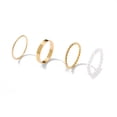 thumbnail image 2 of Fiudx Anillos de Perlas, Anillo de Aleación de Moda, Elegante Anillo de Perlas, Anillo de Diseño Único para Mujer, Accesorio de Fiesta, Idea de Regalo para Niñas, Juego de 4 Piezas Incluido., 2 of 6