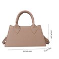 thumbnail image 2 of Bolso de mujer PU cuero patrón de piedra Satchel bolsos bandolera (caqui), 2 of 3