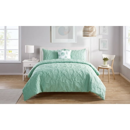 Vcny Home Beach Island Reversible Textured Duvet Cover Set King