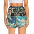 thumbnail image 4 of Uemuo Comic Airplane Cockpit Illustration Pattern Women's Athletic Shorts High Waisted Running Shorts with Liner Pockets Gym Elastic Workout Shorts-X-Large, 4 of 9