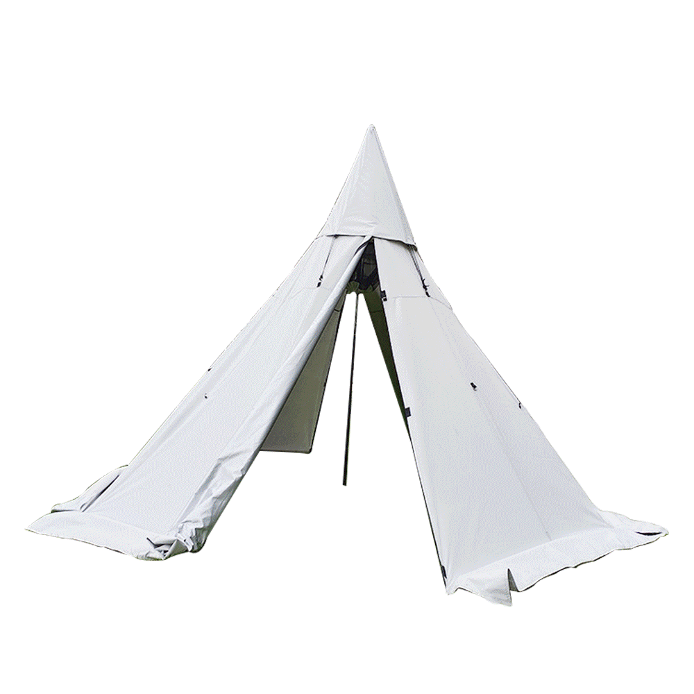 UNISTRENGH 4 Season Waterproof Oxford Teepee Tent with Stove Jack White
