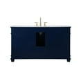 thumbnail image 3 of Elegant Decor Wesley 60" Solid Wood MDF Steel Single Bathroom Vanity Set in Blue, 3 of 5