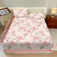 thumbnail image 3 of Jeiento Watercolor Pink Rose Bedding Collection, Soft Breathable Bed Sheet Set with 2 Pillow Covers, Wrinkle Resistant Floral Printed Fitted Bedding Set for Bedroom, King Size, 3 of 7