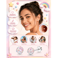 thumbnail image 3 of 12 Pairs Hypoallergenic Earrings for Women Surgical Steel Screw Back Earrings for Sensitive Ears Cute Heart CZ Flower Ball Tiny Flat Back Stud Earring,Sliver, 3 of 7