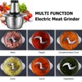 thumbnail image 4 of Electric Meat Grinder 2L Multi Function Stainless Steel Food Processor for Meat Vegetables Fruits Nuts 2-Speed Control Food, 4 of 7