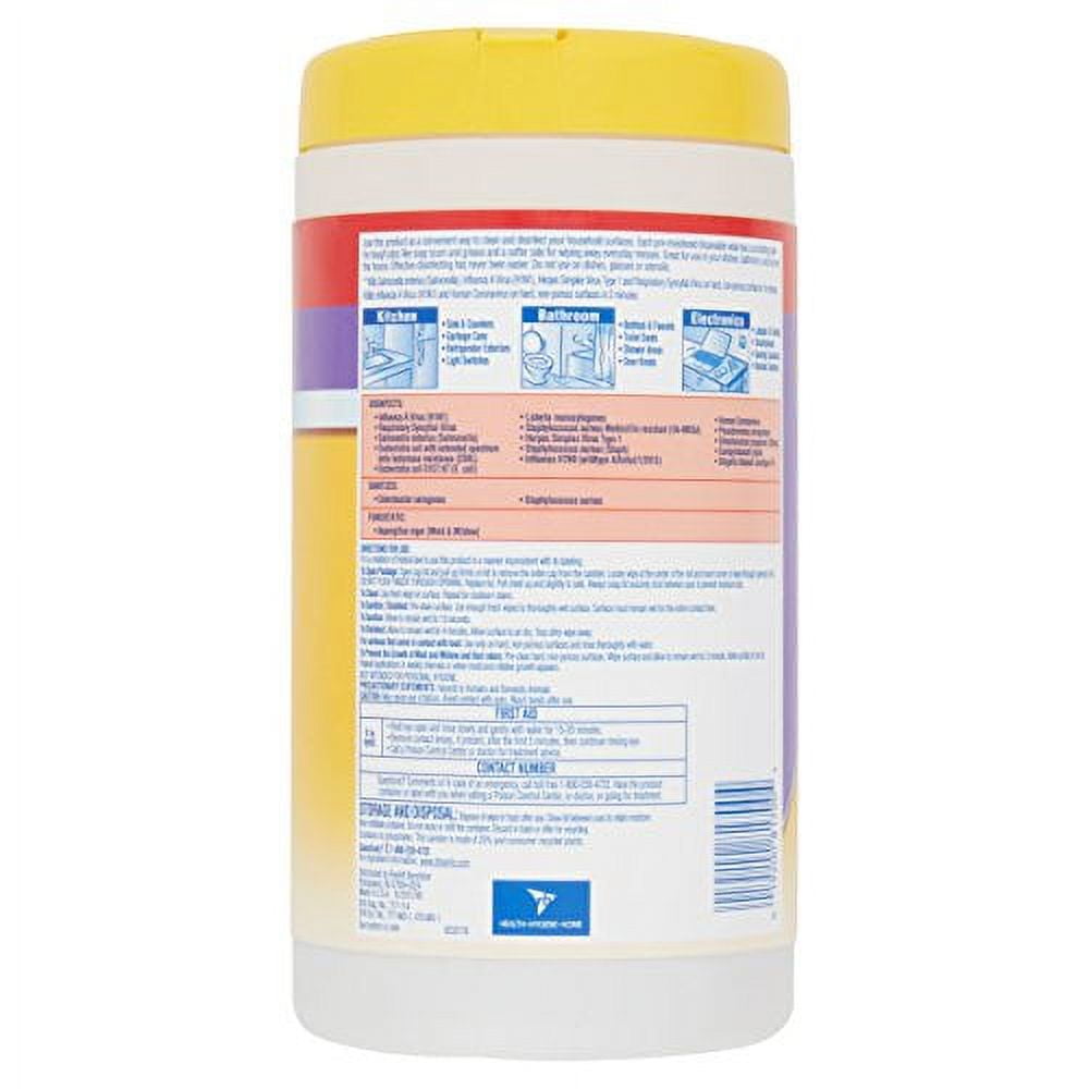 Lysol Dual Action Disinfecting Wipes, Citrus, 75 Count (Pack of 3)