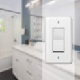 thumbnail image 3 of Placa de pared Amerelle Devon Single Rocker Steel White, 3 of 3
