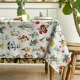 thumbnail image 4 of Spring Tablecloth 60×84 Inch Rectangular, Watercolor Floral Flowers Washable Table Cover for Party Picnic Dinner Decor, 4 of 6