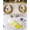 thumbnail image 3 of Cloth Napkins Watercolor Yellow White Ombre Washable Soft Kitchen Dinner Napkin Set of 8,Modern Country Art Theme Reusable Cocktail Napkins for Wedding Holiday Party Event,20x20In, 3 of 7