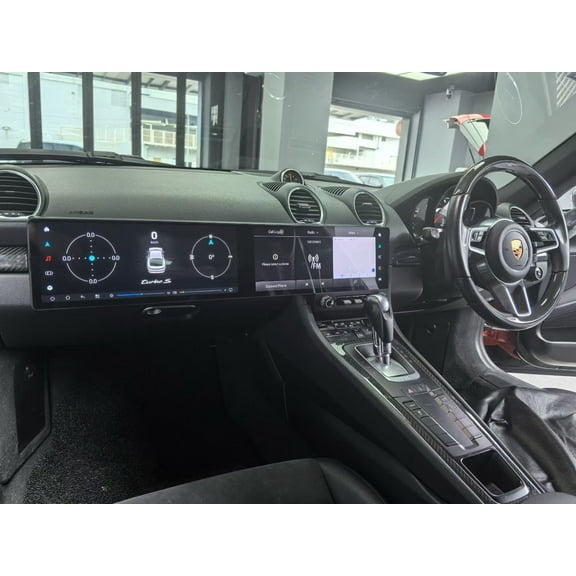 TPXINXIN Update 12.3" Dual Screen Android Radio for Porsche 718/Boxster 2016-2023 Carplay GPS Navigation Multimedia Player Head Unit