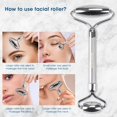 thumbnail image 4 of Face Roller & Gua Sha Bealihelp facial de acero inoxidable, 4 of 8
