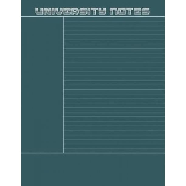 University Notes: 100 Pages of Cornell Note Paper, 8.5x11 In., Matte ...