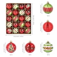 thumbnail image 2 of Kezqiaxn 2.36Inch Christmas Ball Ornaments 20Pc Deer Red White Christmas Ball Ornaments Elfs Balls Swirl Candy Cane and Peppermint Hanging Ball Decor for xmas Tree Party Decoration, 2 of 6