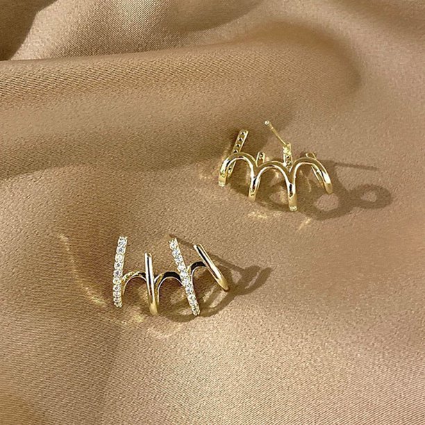 Puntoco Pendientes Vintage De Lujo Ligeros 1 Par De Oro, Decoración Del Hogar