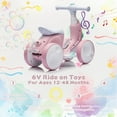thumbnail image 3 of 6V Electric Baby Balance Bike with Bubble Machine,4 in 1 Toddler Balance Bike w/Remote Control for 1 Year Old Boys Girls Kids Bubble Bike Ride on Toys w/Powered Motor,Music,LED Lights (Pink), 3 of 7