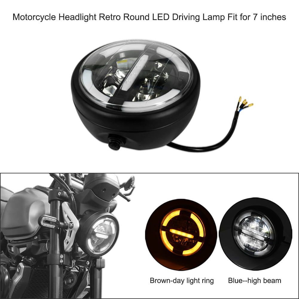 Retro Motorcycle 5.75" Headlight Lamp With Adjust Bracket For Harley-Davidson