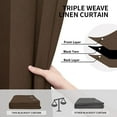thumbnail image 3 of Easy-Going Blackout Curtains, Brown, 52 x 63 inch, 3 of 7