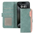 thumbnail image 4 of ELEHOLD Folio Wallet for Samsung Galaxy A55 Case,Synthetic PU Leather Built-in Credit Card Slots RFID Blocking Flip Stand Function Full Protection Shockproof Case for Samsung A55,Turquoise, 4 of 7