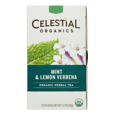 Celestial Seasonings menthe bio & Verveine Tisane, 20 Ct