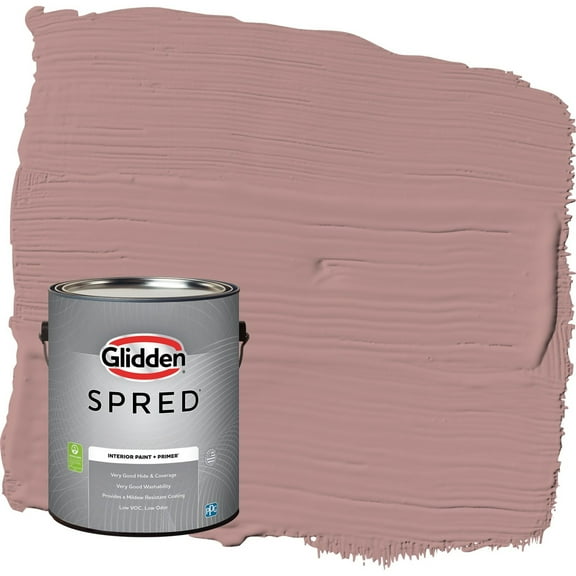 Glidden Spred Brandy Snaps / Red Flat Interior Paint with Primer, 1 Gallon
