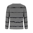 thumbnail image 3 of SHTXOZHI Men's Striped Color Block Shirts Long Sleeve Crewneck Fashion Shirt Casual Pullover Tops, 3 of 4