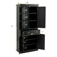 thumbnail image 4 of Giantex Kitchen Pantry Cabinet, Freestanding Adjustable Cabinet w/Doors for Dining Room, Living Room or Bedroom, Black, 4 of 6