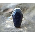 thumbnail image 3 of Genuine Blue Sunstone Gothic Ring, Natural 925 Sterling Silver, Handmade Coffin Gemstone Ring For Women, Ethnic Ring, Birthday Gifts For Mom, Promise Ring (Blue Sunstone), 3 of 9