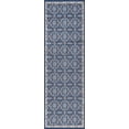 thumbnail image 3 of Hampton Traditional 2' x 10' Navy and Beige Polypropylene Indoor Area Rug, 3 of 8